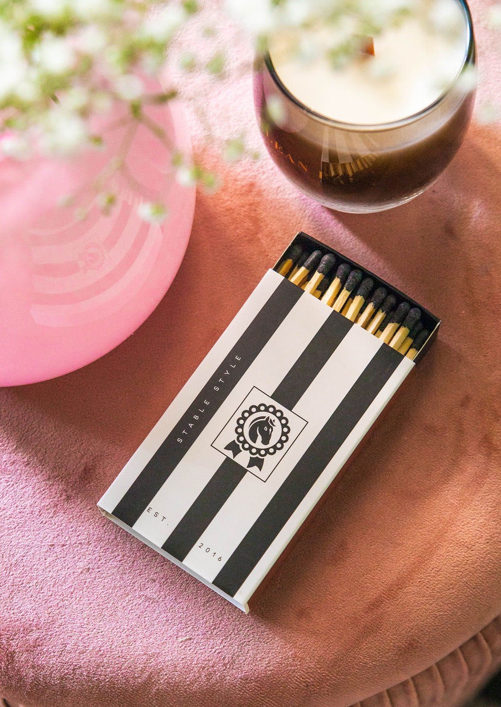 Black and white striped equestrian matches