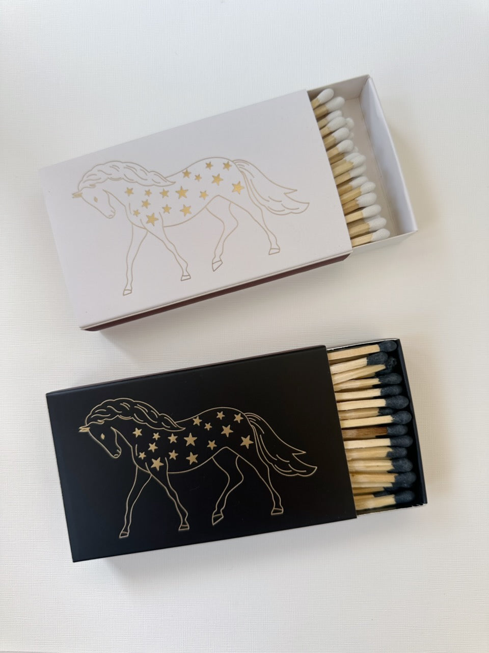Black Oversized Horse & Stars Matches