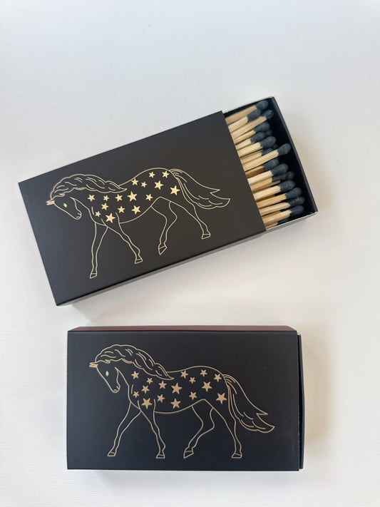 Black Oversized Horse & Stars Matches