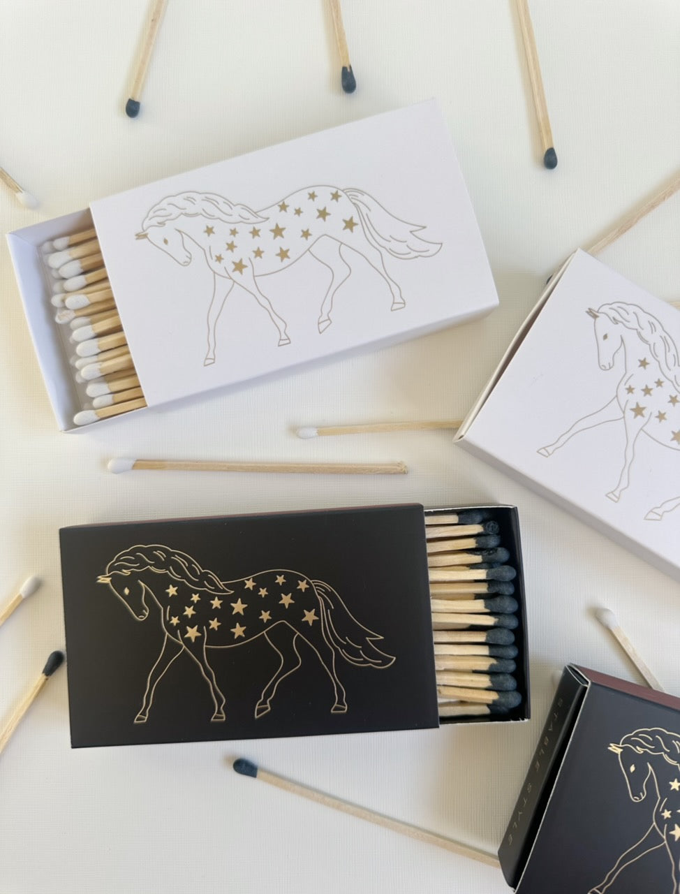 Black Oversized Horse & Stars Matches