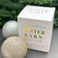Winter Barn Gold Candle